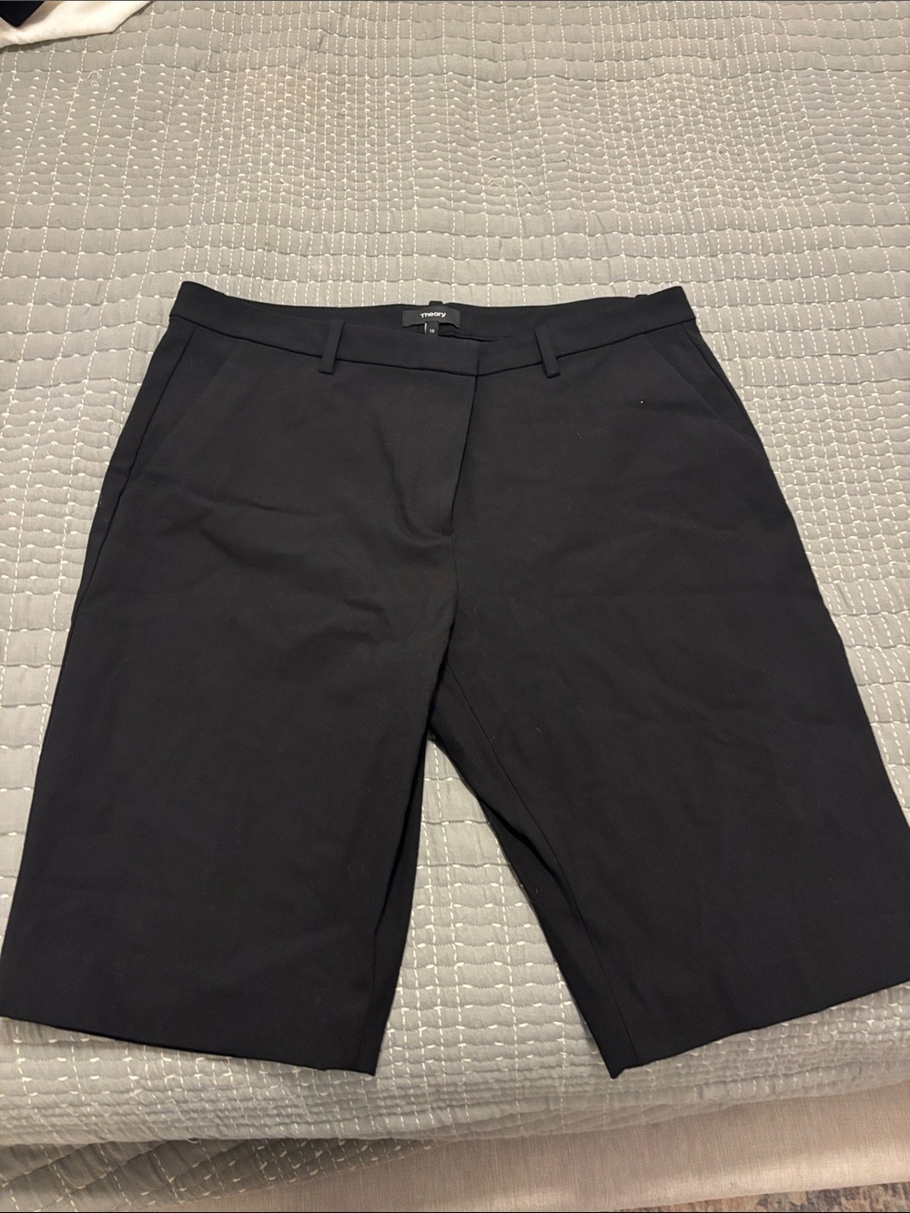 Theory Black Tailored Bermuda Shorts